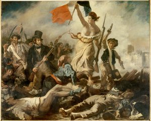 Die Freiheit führt das Volk, 28. Juli von Ferdinand Victor Eugene Delacroix