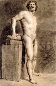 Männliche Akademiefigur, wahrscheinlich Polonais, stehend, 1821 von Ferdinand Victor Eugene Delacroix