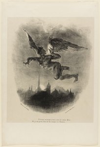 Mephistopheles in der Luft (Frontispiz aus Faust) von Ferdinand Victor Eugene Delacroix