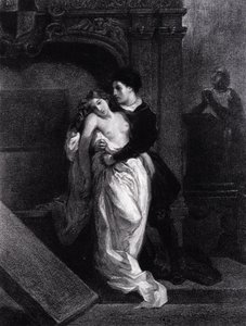 Romeo und Julia - Gravur von Eugène Delacroix von Ferdinand Victor Eugene Delacroix