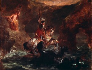 Sankt Georg tötet den Drachen von Ferdinand Victor Eugene Delacroix