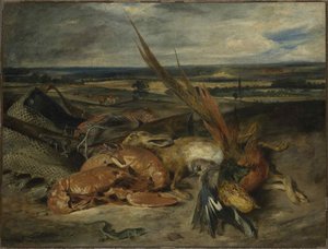 Stillleben mit einem Hummer, 1827 von Ferdinand Victor Eugene Delacroix