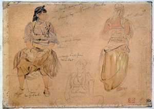Studien arabischer Frauen von Ferdinand Victor Eugene Delacroix