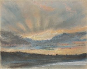 Sonnenuntergang, um 1850 von Ferdinand Victor Eugene Delacroix