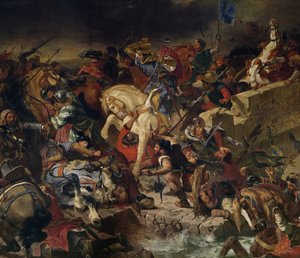 Die Schlacht von Taillebourg, 21. Juli 1242 von Ferdinand Victor Eugene Delacroix