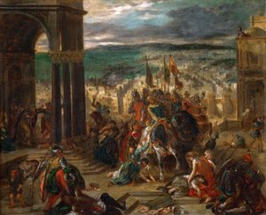 Der Einzug der Kreuzfahrer in Konstantinopel von Ferdinand Victor Eugene Delacroix