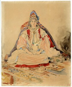 Die jüdische Hochzeit von Tanger. Aquarellzeichnung von Eugene Delacroix (1798-1863) von Ferdinand Victor Eugene Delacroix