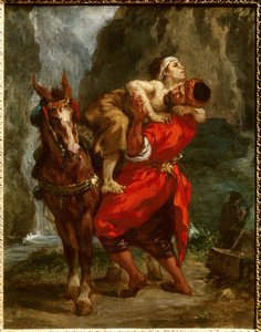 Der barmherzige Samariter. Gemälde von Eugene Delacroix (1798-1863) von Ferdinand Victor Eugene Delacroix