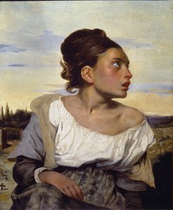 Junge Waise auf dem Friedhof von Ferdinand Victor Eugene Delacroix