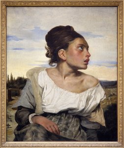 Junge Waise auf dem Friedhof, ca. 1824 von Ferdinand Victor Eugene Delacroix