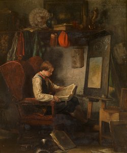 Junger Künstler im Atelier von Ferdinand de Braekeleer
