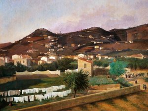 Blick auf den Hügel von Fiesole von Ferdinando Buonamici (1820-1892) von Ferdinando Buonamici