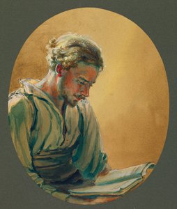 Ein junger Mann liest in Gustrow von Fernand Barbier