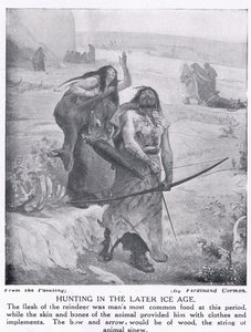 Jagd im späten Eiszeitalter, Illustration aus 