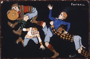 Fußball, frühes 20. Jahrhundert (Illustration)