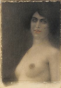 Schwarze Haare, 1914 von Fernand Khnopff