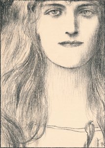 Ein Kopf von vorne, 1898 von Fernand Khnopff