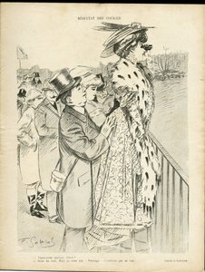 Illustration von Gottlob (1873-1935) in Le Lire, 21/12/07 - Ergebnisse der Rennen - Liebe, Mode, Leben der Reichen, Hippismus - Frauen