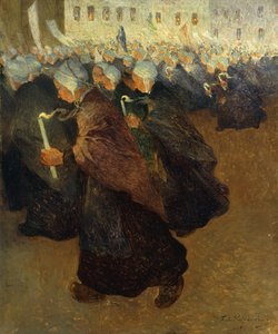 Nachtprozession in der Bretagne von Fernand Loyen du Puigaudeau