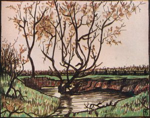 Le Ruisseau, um 1919 von Fernand Scouflaire