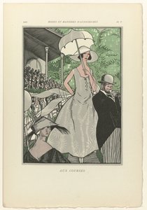 Moden und Manieren von Heute, 1922, Pl. 5: Auf den Rennen von Fernand Siméon