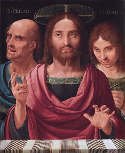 Salvator Mundi zwischen den Heiligen Petrus und Johannes, um 1507 von Fernando Yanez de Almedina