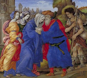 Das Treffen von Joachim und Anna vor dem Goldenen Tor von Jerusalem von Filippino Lippi