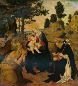 Die Jungfrau und das Kind mit den Heiligen Hieronymus und Dominikus, c1485 von Filippino Lippi