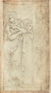 Zwei drapierte Frauen, die auf beiden Seiten eines Hermen stehen von Filippino Lippi