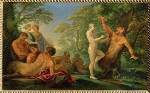 Die Bestrafung des Marsyas, Kupfer von Filippo (circle of) Lauri