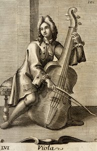 Mann spielt die Bratsche von Filippo Bonanni
