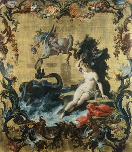 Perseus befreit Andromeda vom Seeungeheuer, von Filippo Falciatore (aktiv 1728-1768) von Filippo Falciatore