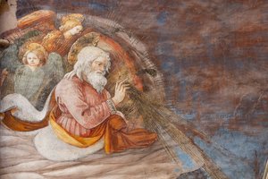 Gott und zwei Engel (Detail)