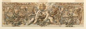 Zeichnung, Dekoration eines Frieses, ca. 1770 von Filippo Marchionni