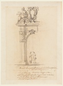 Entwurf für ein Tor zur Empfangnahme von Papst Pius VI. aus Deutschland, in Ancona, Mai 1782 von Filippo Marchionni