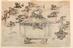 Entwürfe für eine Silbersuppenschüssel, 1769 von Filippo Marchionni