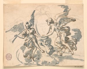 Das Wappen eines Prälaten, ca. 1750 von Filippo Marchionni
