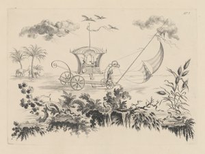 Die Kutschen, die auf dem Mond verwendet werden und die durch Segel fahren