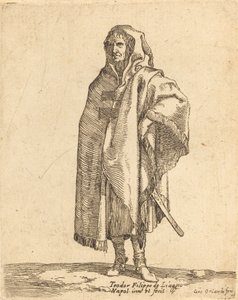 Stehender Soldat in einem langen Mantel