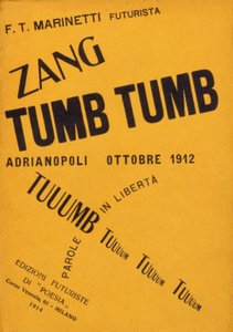 Buchcover von Filippo Tommaso Marinetti "Zang Tumb Tumb" von 1912