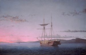 Lumber Schoner am Abend in der Penobscot Bay