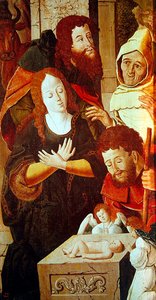 Anbetung der Hirten, (Detail) eines Triptychons, ca. 1530 von Flemish School