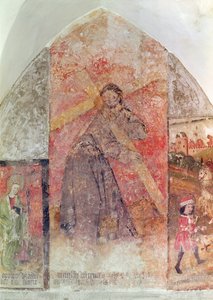 Christus trägt das Kreuz, Wandgemälde in der Krypta, ca. 1480-1540 von Flemish School