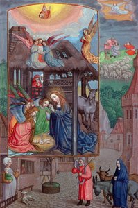 Codex Ser Nov 2844 Geburt Christi, aus dem Rothschild-Gebetbuch (Pergament)