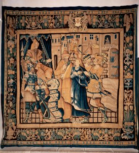 Schatzkammer von Conques (Le Trésor de Conques). Flämischer Wandteppich. Geschichte der Heiligen Foy. 16. Jahrhundert (?) von Flemish School