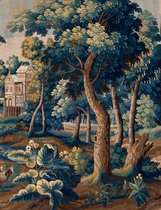 Flämischer Wandteppich. Ende 17. Jahrhundert. Eigentum der Kirche Sint-Walburgakerk Oudenaarde.