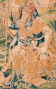 Flämischer Wandteppich. Serie Das Buch Judith. Die Enthauptung von Holofernes