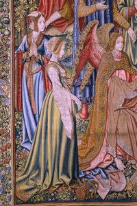 Serie Die Geschichte von Johannes dem Täufer: Die Taufe Christi (Het doopsel van Christus). Atelier Brüssel. 1515-1520. von Flemish School