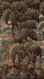 Flämischer Wandteppich. Verdure. Ende 17. - Anfang 18. Jahrhundert. Eigentum der Kirche Sint-Walburgakerk Oudenaarde (Dekenij van de Sint-Walburga). von Flemish School