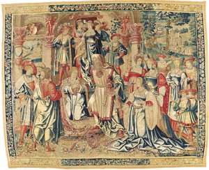 Französisch-flämische biblische Tapisserie von Flemish School